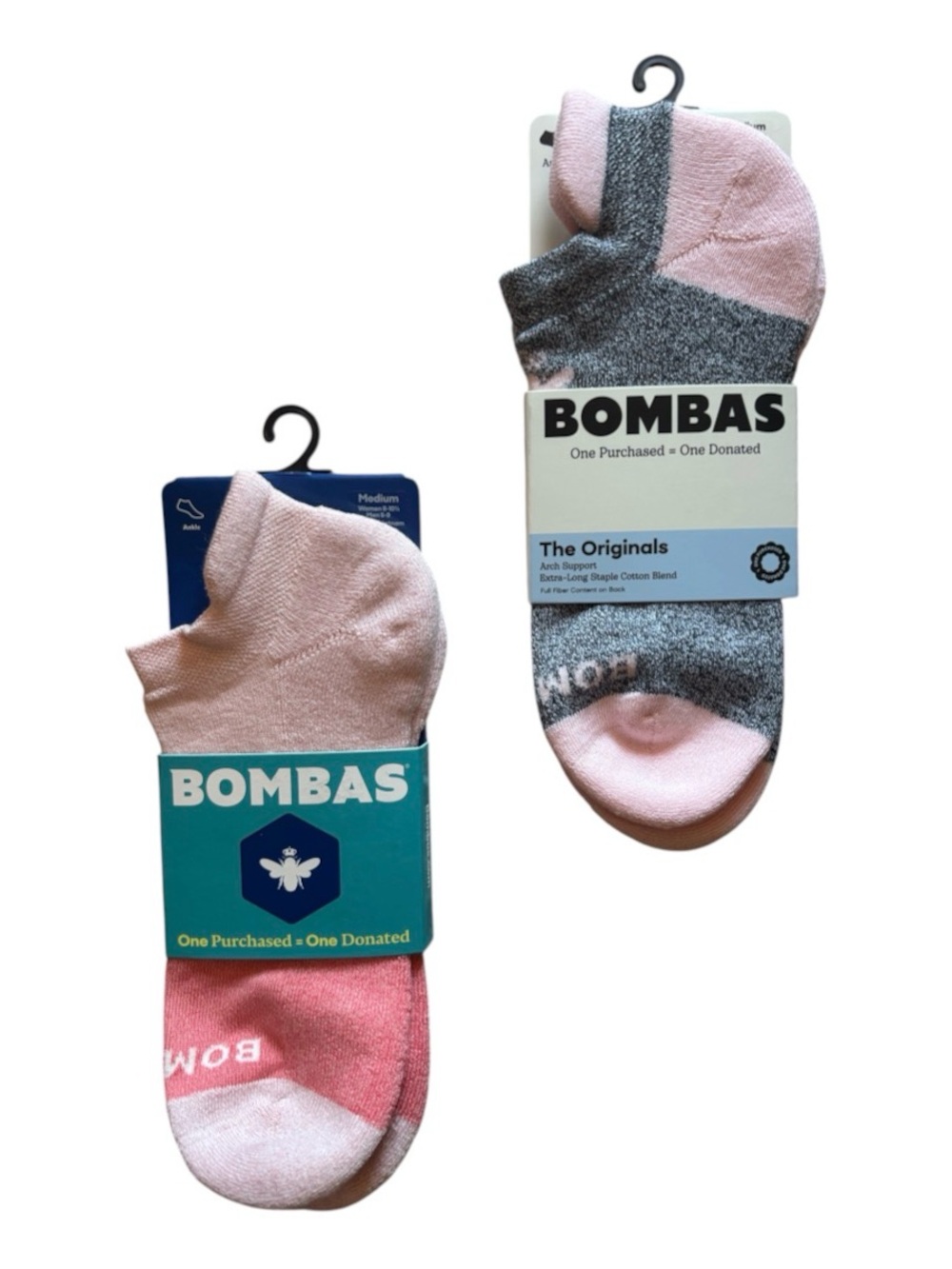 BOMBAS Bundle | Pink Ankle The Originals Arch Support Pair Salmon Ankle NWT 2